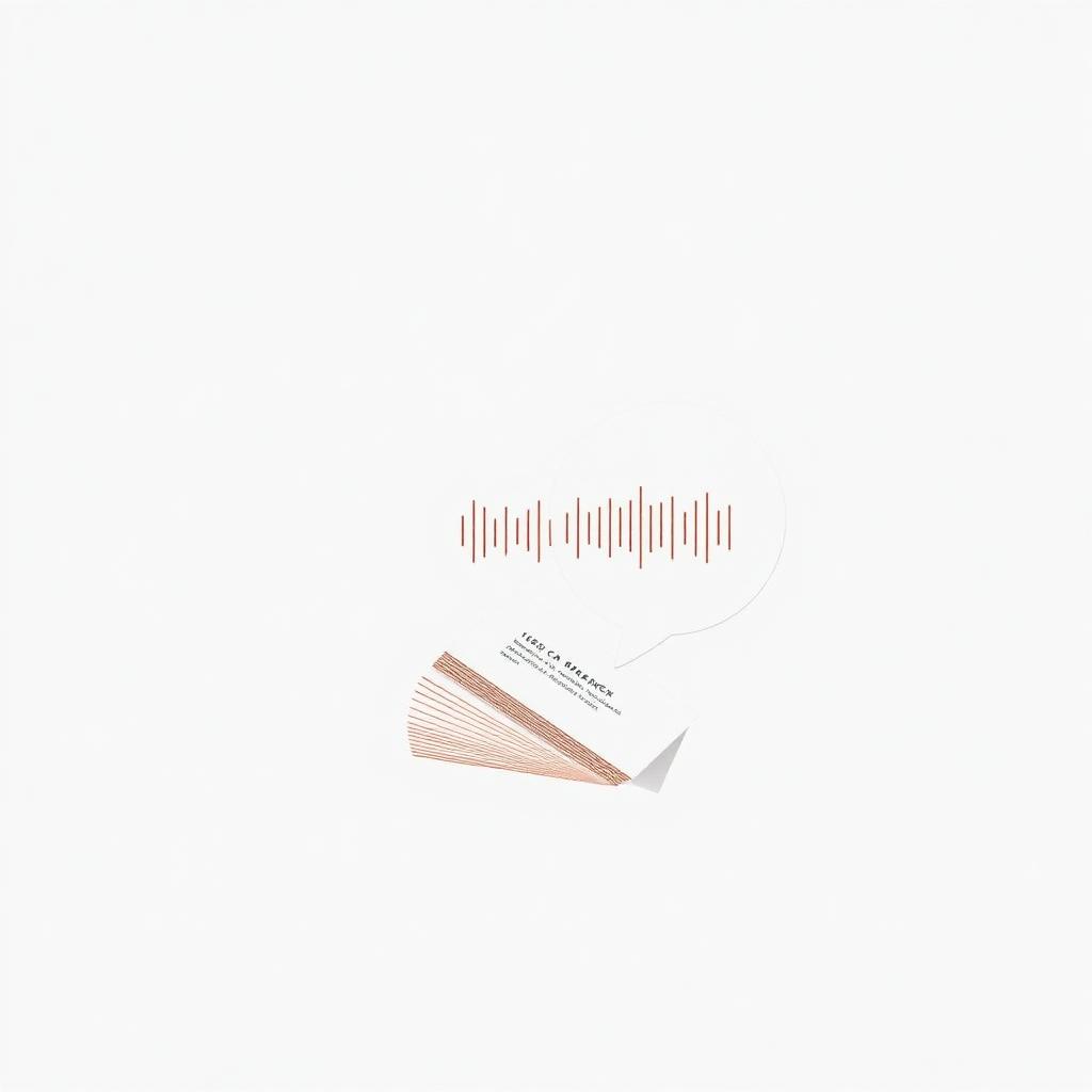 Illustration of AI-driven market research: a voice wave turning into insight cards